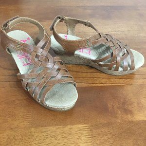 Girls Strappy Wedge Sandals